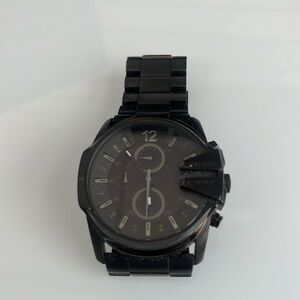 Diesel Men’s Mega Chief Chronograph Black Stainless Steel Watch